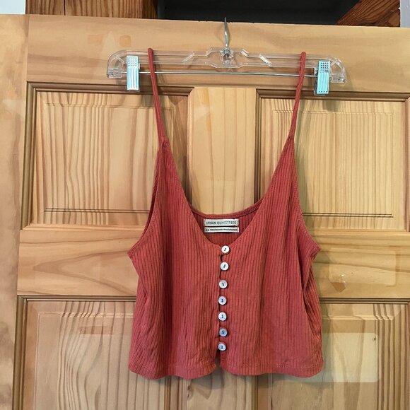 Urban Outfitters Tank Top Rust M Button-up - Picture 2 of 7